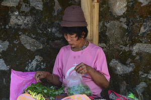 Farmersfrau in Thimphu